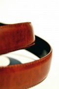 Feather Edged Leather Belt